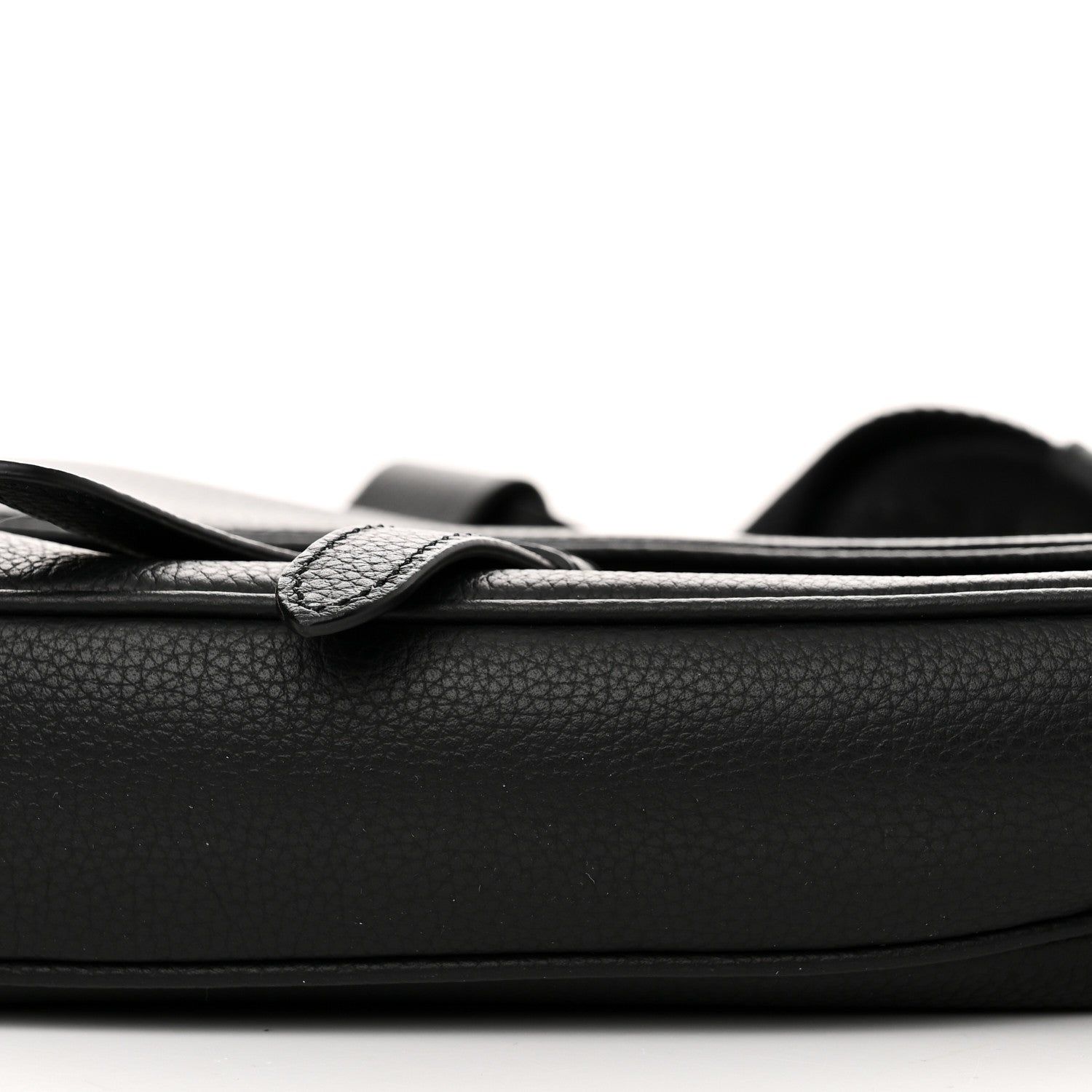 Christian Dior Grained Calfskin Mens Saddle Bag Black 9 of 10