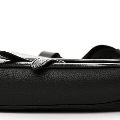 Christian Dior Grained Calfskin Mens Saddle Bag Black 9 of 10