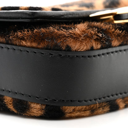 Fendi Sheared Sheepskin Vitello King FF Nano Baguette Charm Tobacco Moro Black 9 of 11