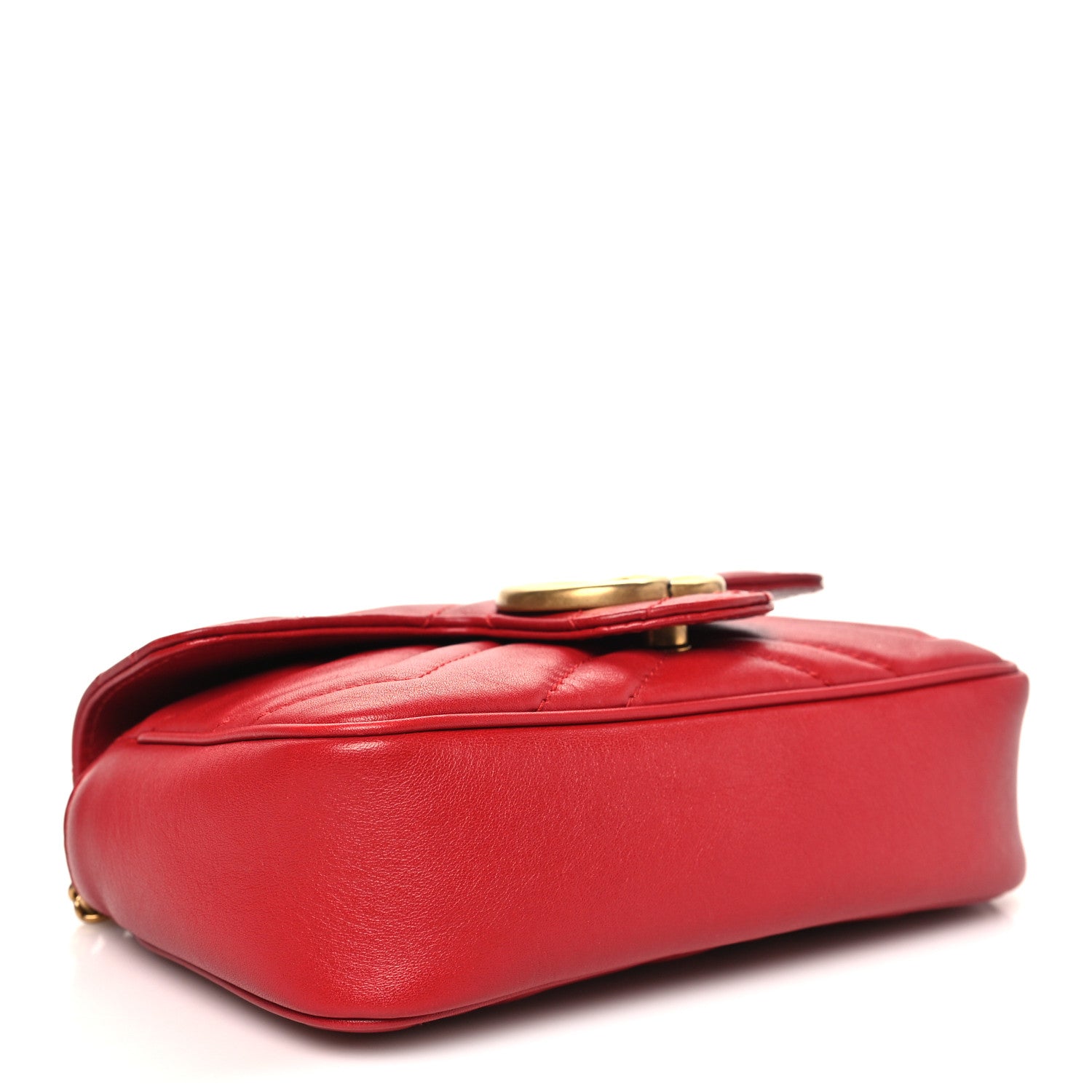 Gucci Calfskin Matelasse Super Mini GG Marmont Shoulder Bag