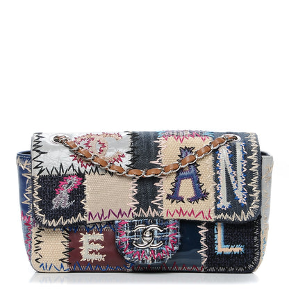 Chanel Denim Tweed Patchwork Medium Single Flap Multicolor 1 of 7