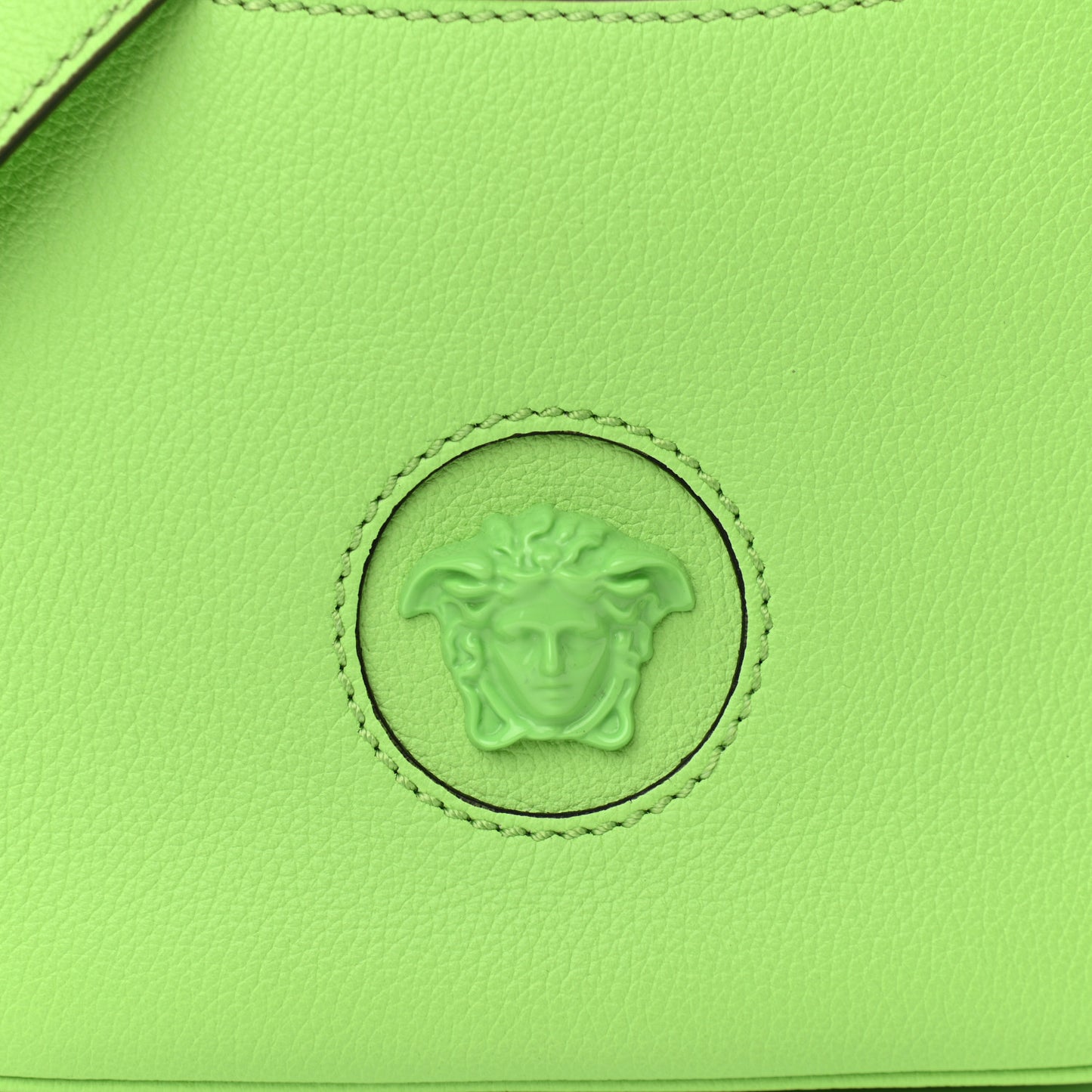 Calfskin La Medusa Small Hobo Crossbody Green