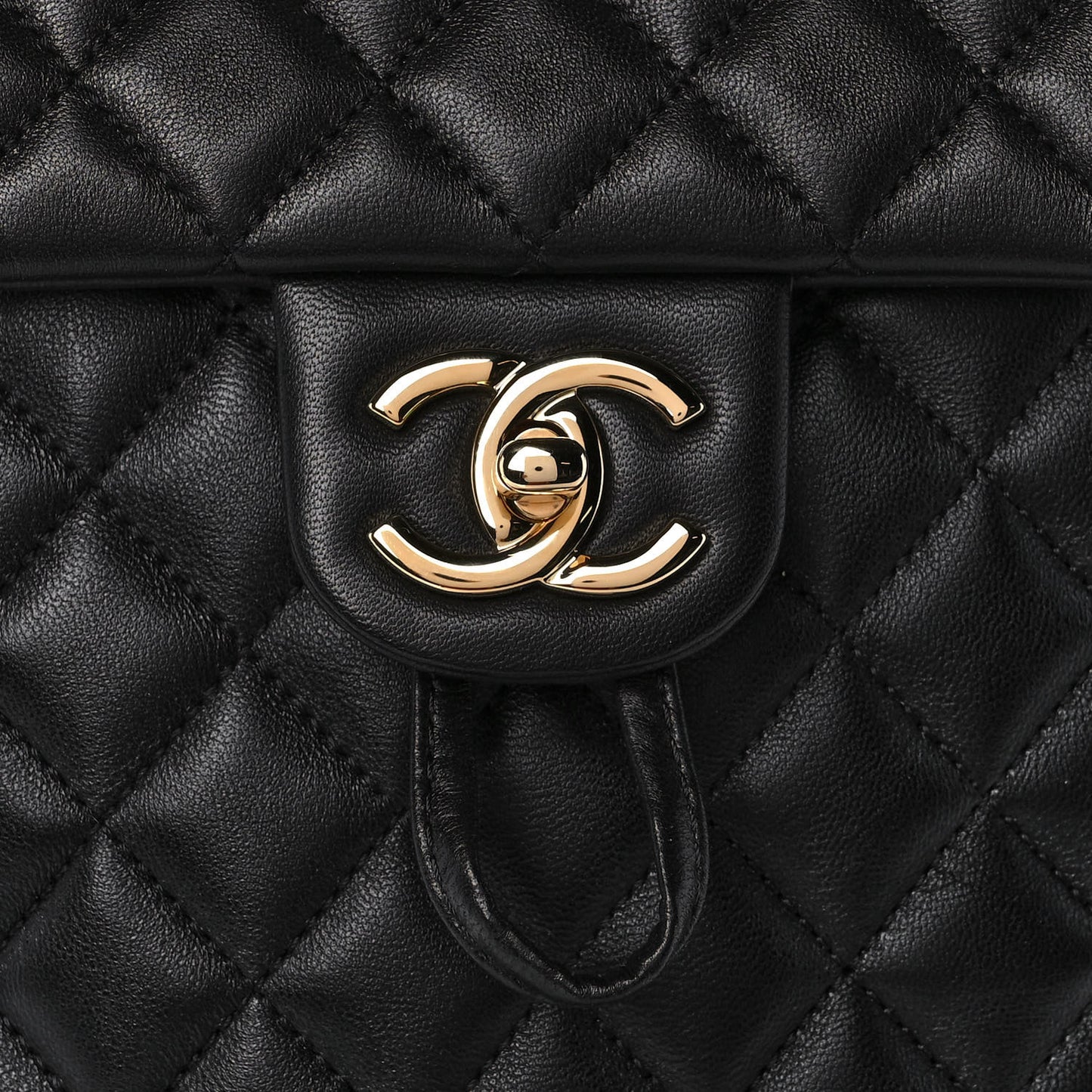 Lambskin Quilted Small Urban Spirit Backpack Black