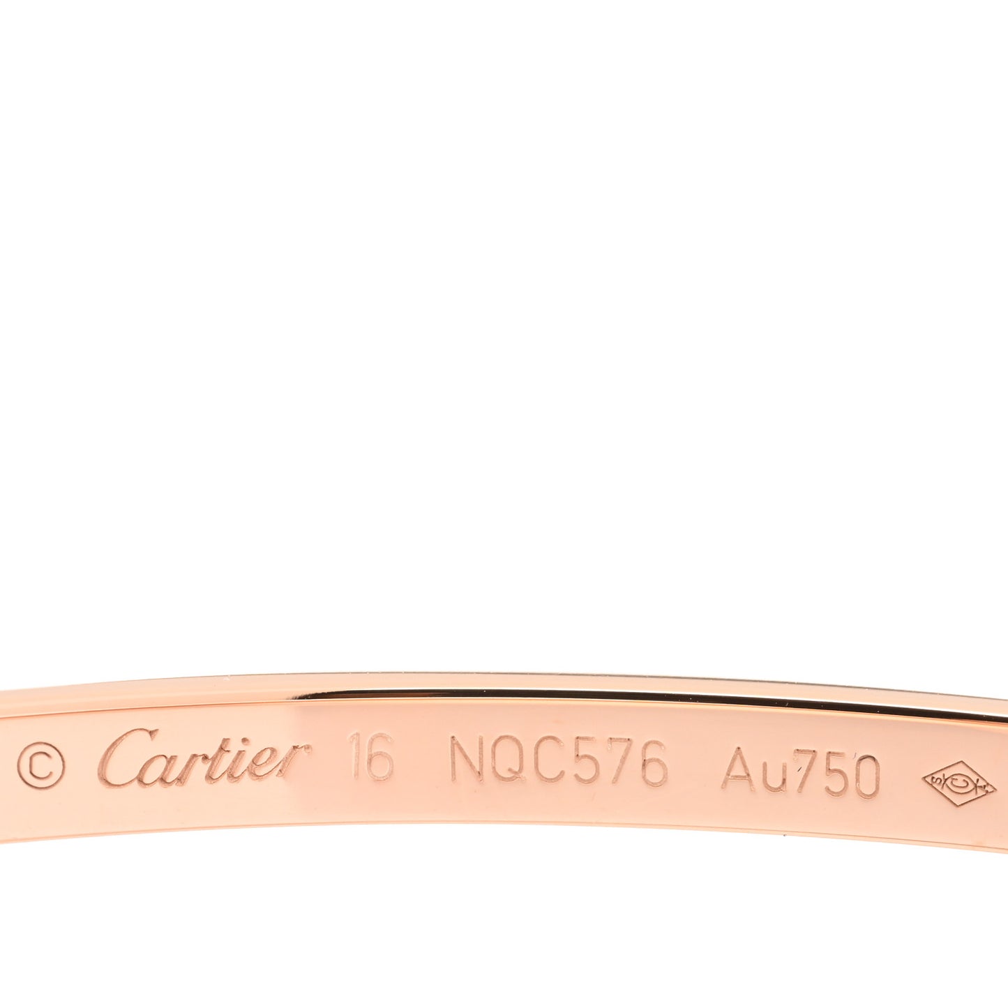 18K Pink Gold Small LOVE Bracelet 16