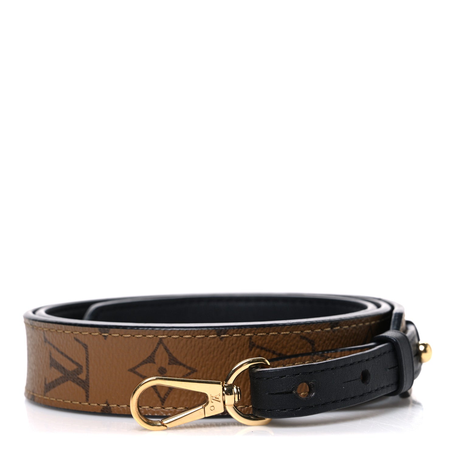 Louis Vuitton Reverse Monogram Bandouliere Shoulder Strap XL Black 1 of 3