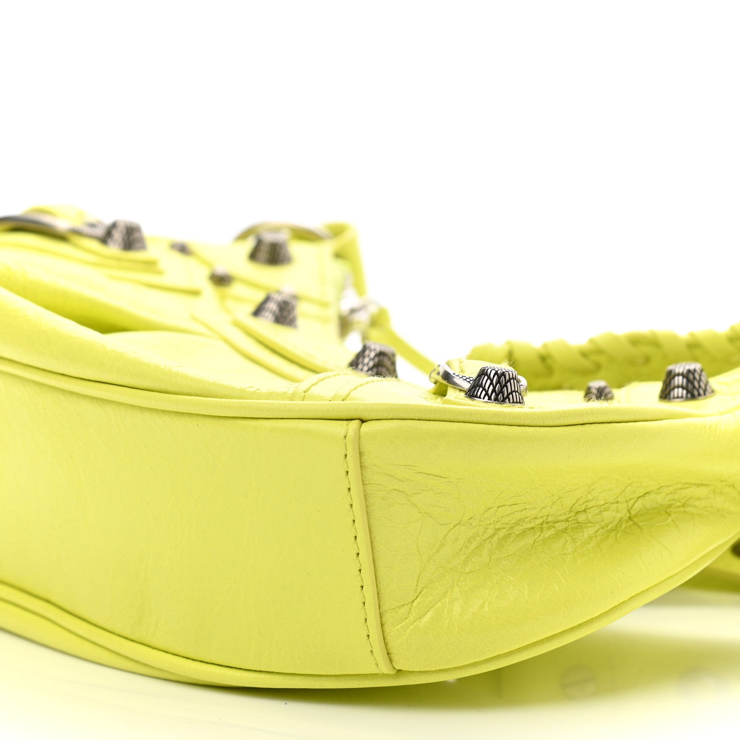 Balenciaga Agneau Arena Le Cagole Shoulder Bag XS Lime 10 of 10
