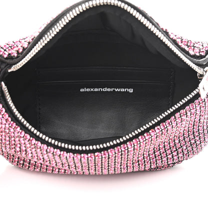 Alexander Wang Rhinestone Mesh Mini Attica Belt Bag Prism Pink 5 of 9