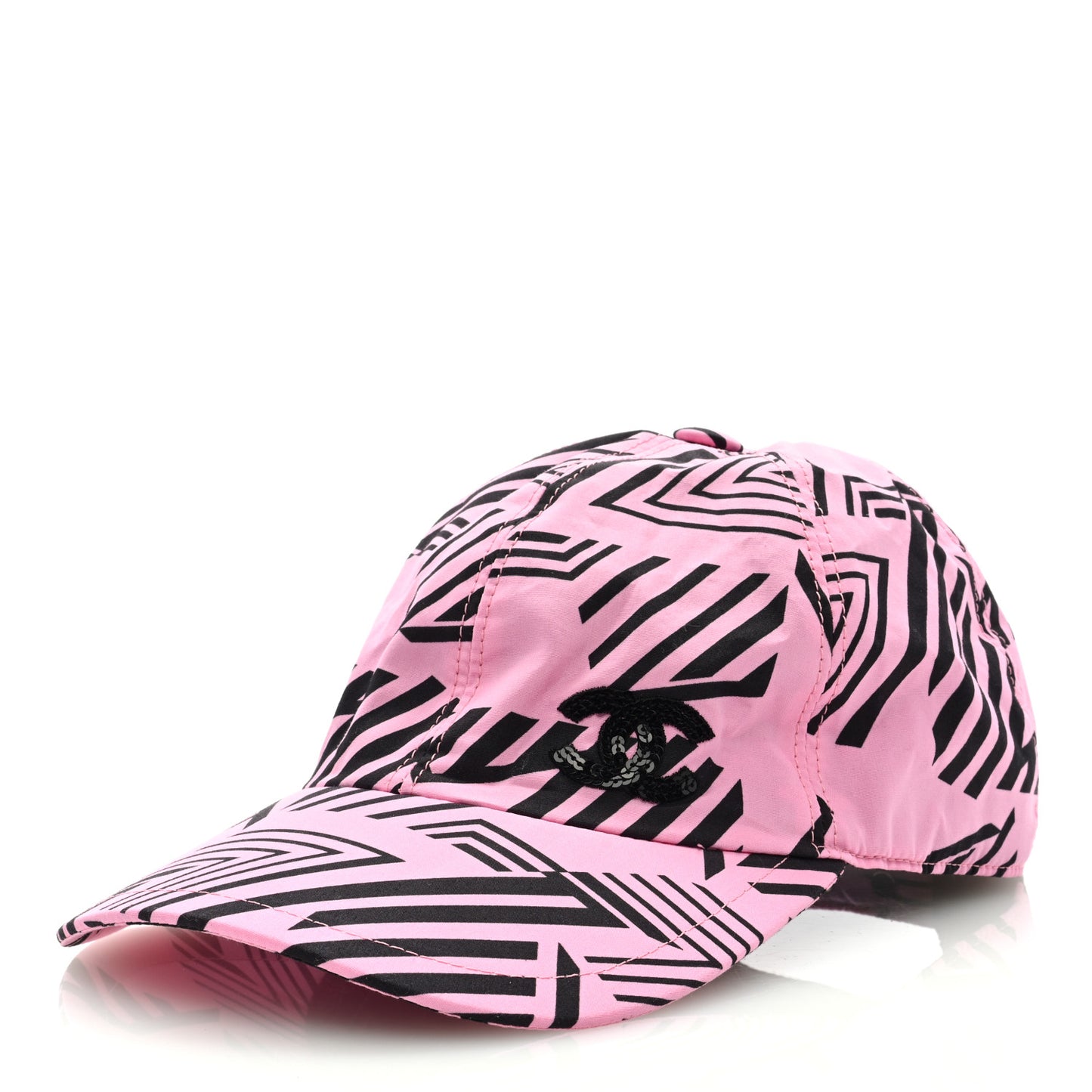 Cotton Sequin CC Cap Hat Black Pink