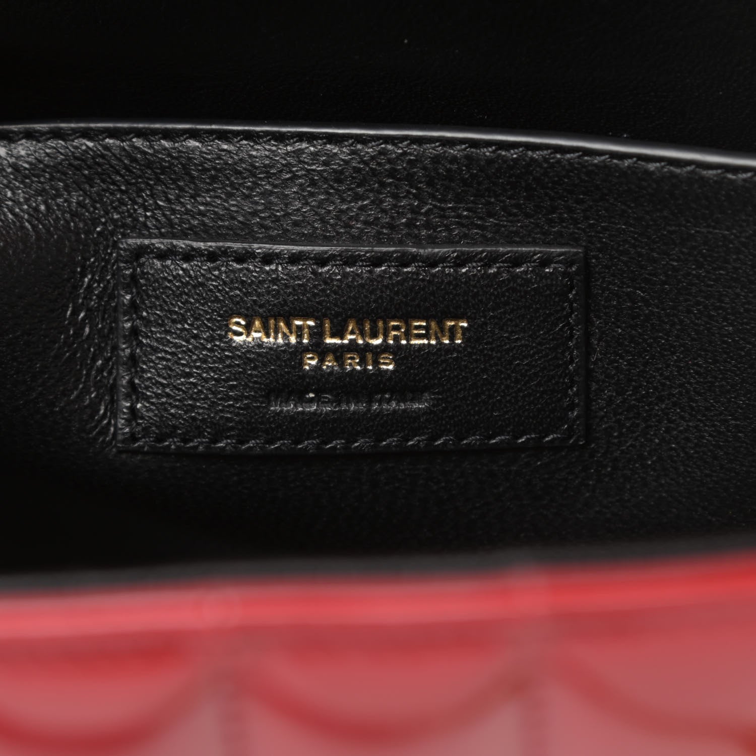 Saint Laurent Patent Matelasse Monogram Large Vicky Chain Bag Rouge Eros 6 of 11