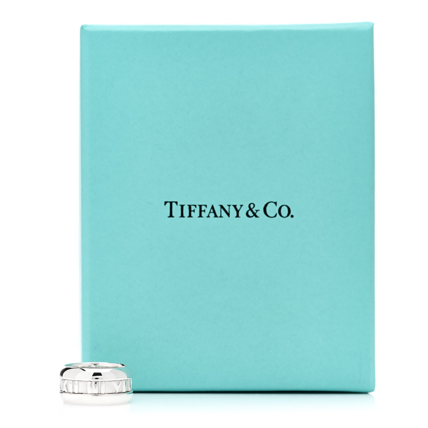 Tiffany Sterling Silver Atlas Band Ring 48 4.5 5 of 5