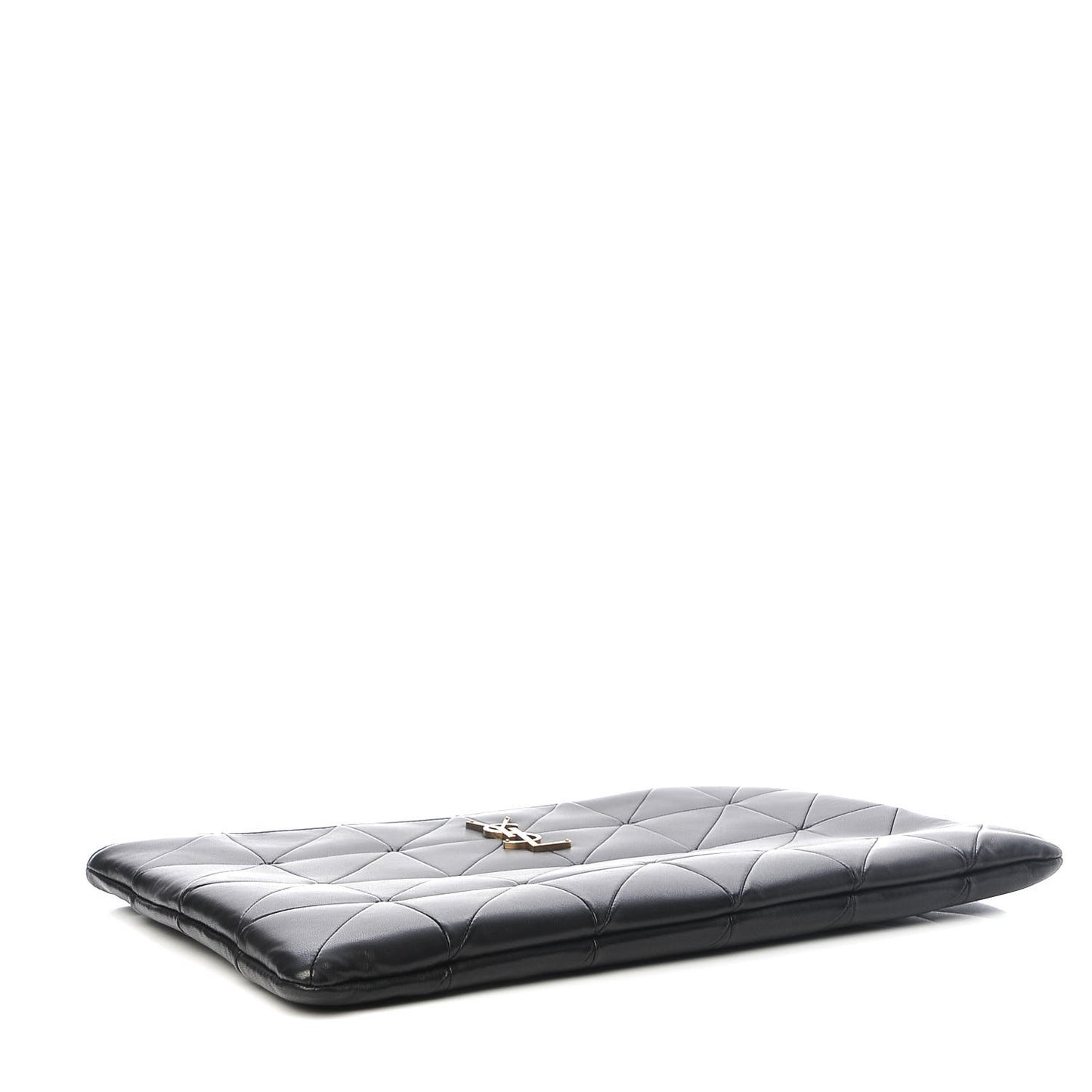 Lambskin Patchwork Monogram Jamie Document Holder Black