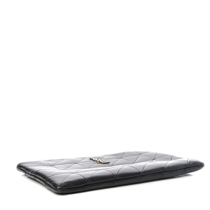 Saint Laurent Lambskin Patchwork Monogram Jamie Document Holder Black 4 of 7