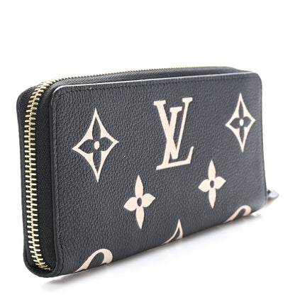 Louis Vuitton Empreinte Monogram Giant Clemence Wallet Black Beige 3 of 8