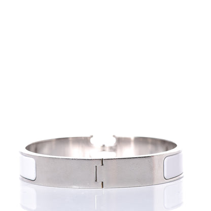 Hermes Enamel Narrow Clic Clac H Bracelet GM White 3 of 6