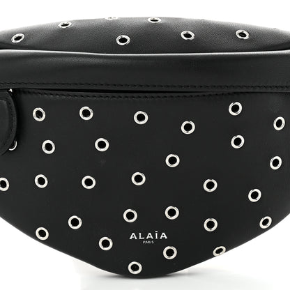 Alaia Lambskin Grommet Belt Bag Black 7 of 9