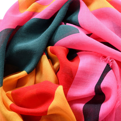 Gucci Modal Silk Gucci Two Shawl Fuxia 4 of 4