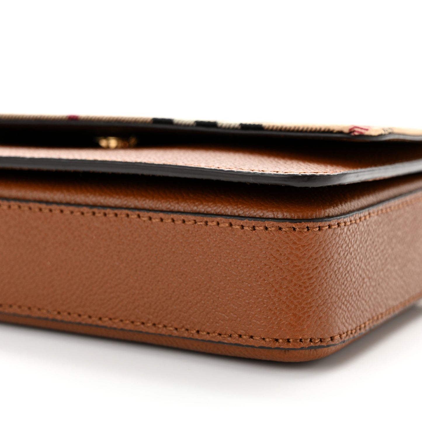 Calfskin Haymarket Check Hayes Crossbody Bright Toffee