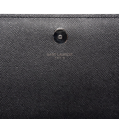 Saint Laurent Grain De Poudre Medium Classic Monogram Kate Satchel Black 6 of 7