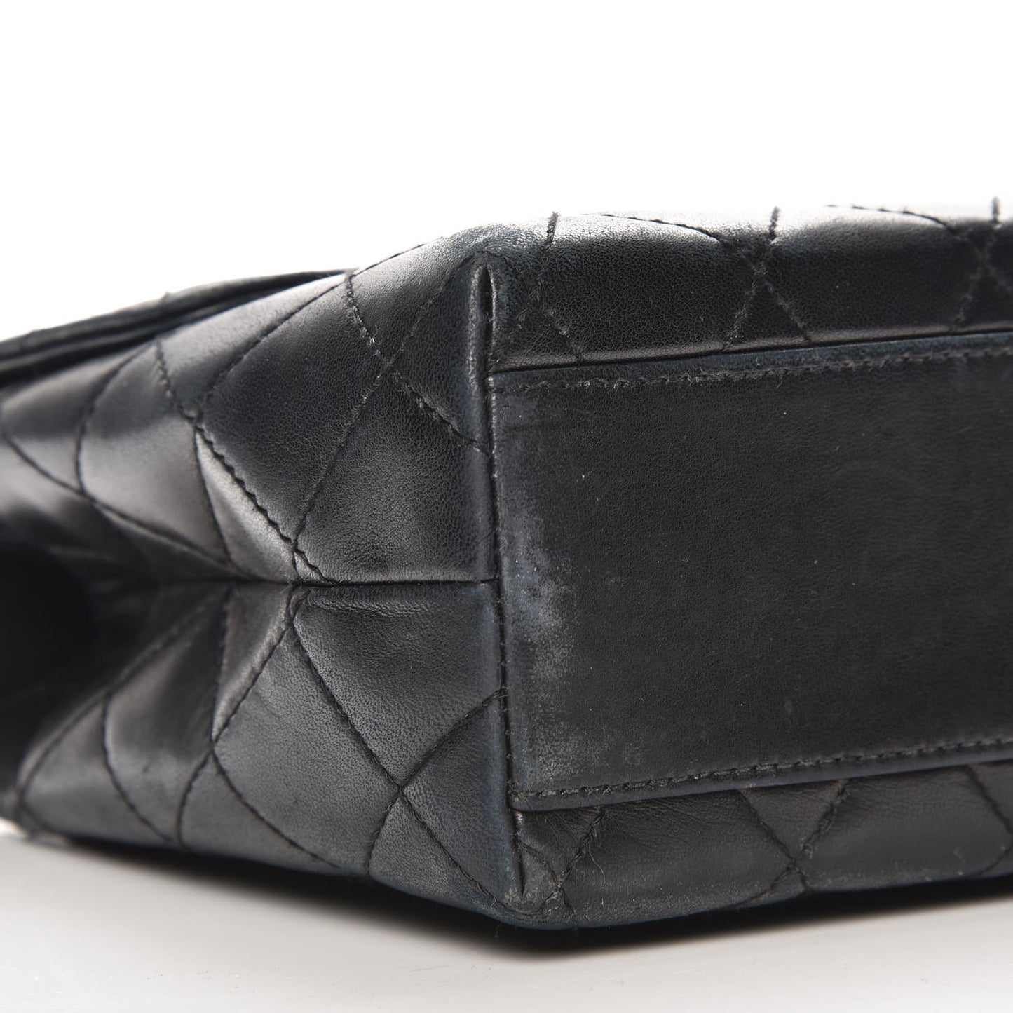 Lambskin Quilted Medium Kelly Flap Bag Black
