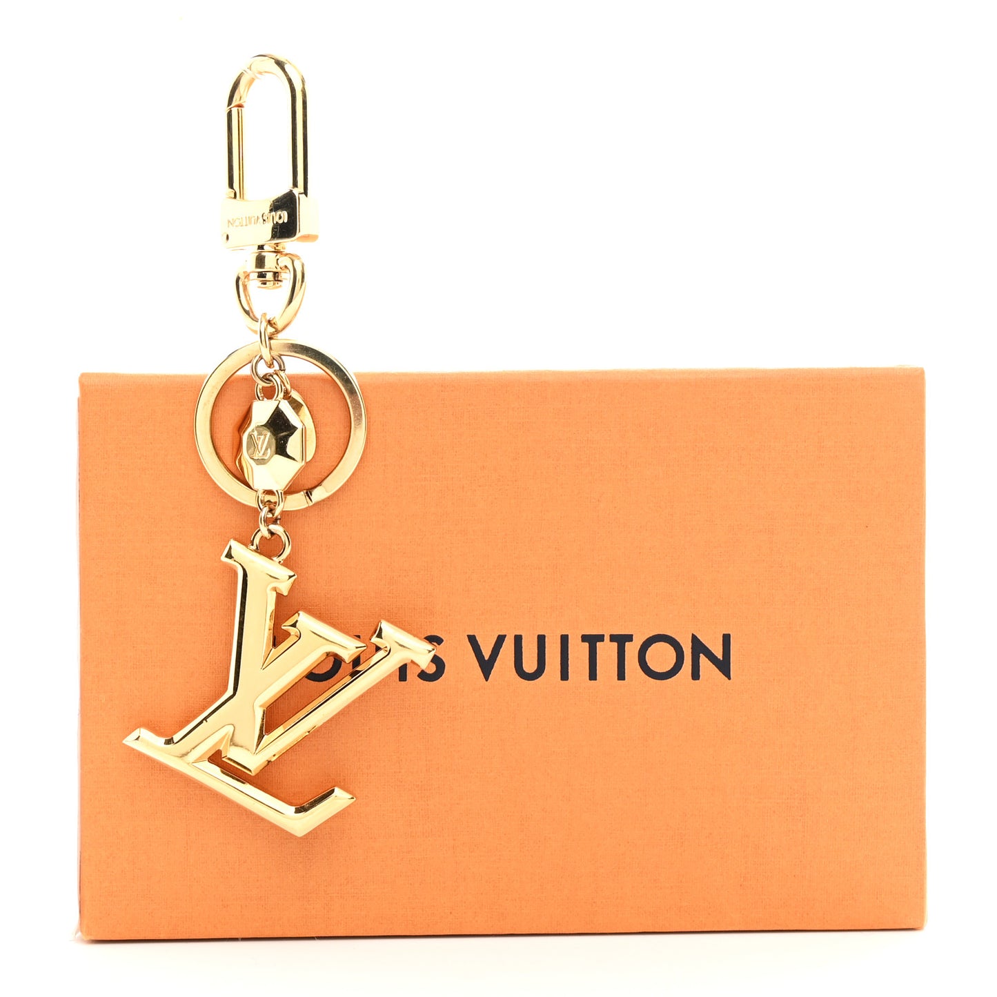LV Facettes Bag Charm Key Holder Gold