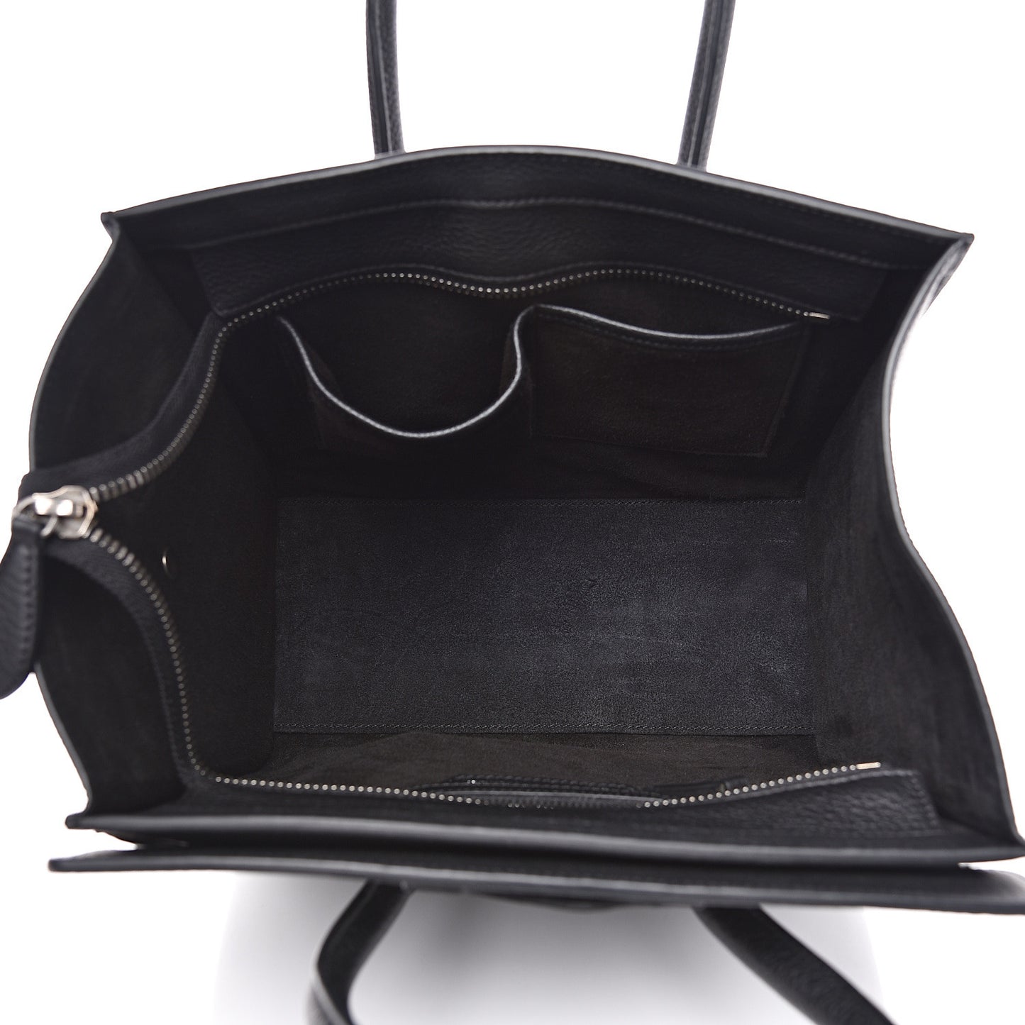 Drummed Calfskin Micro Luggage Black