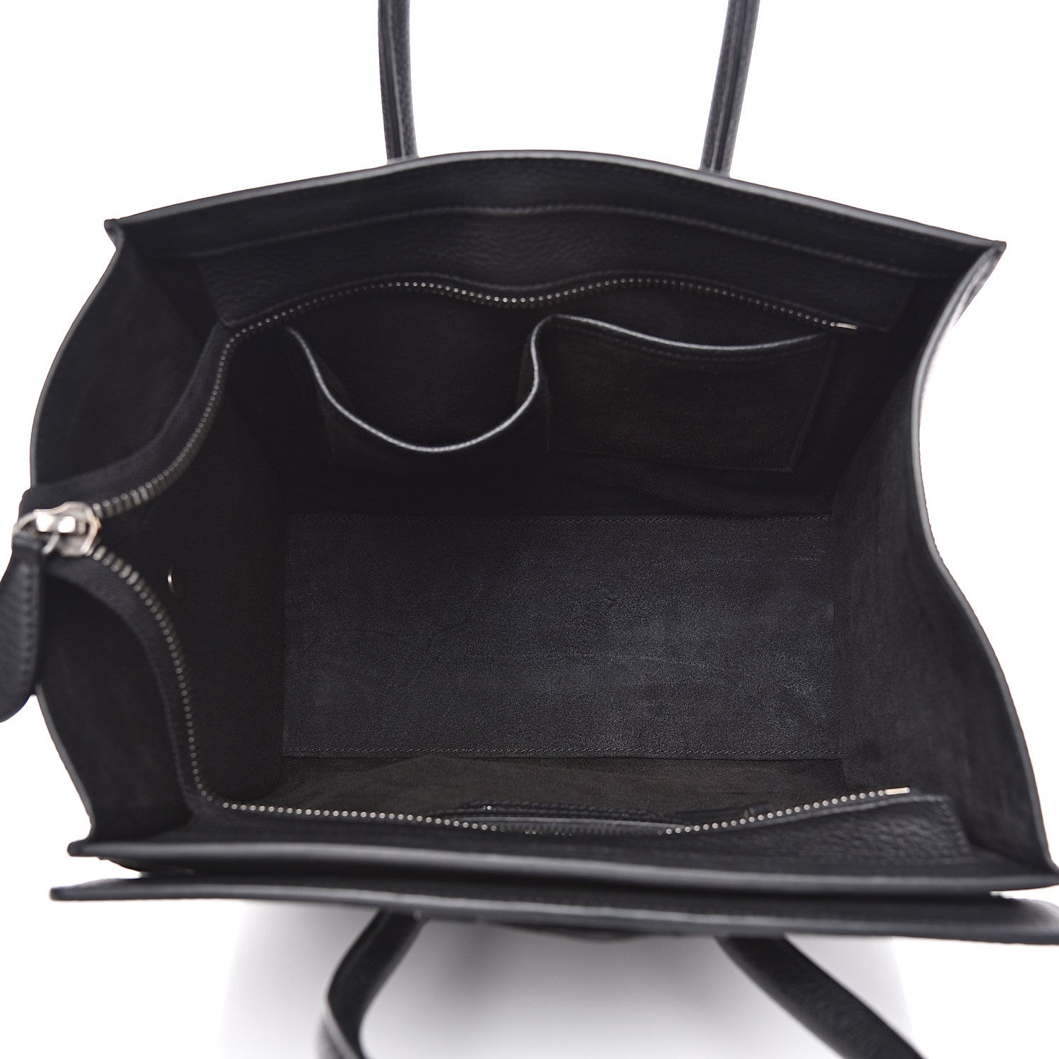 Celine Drummed Calfskin Micro Luggage Black 4 of 10