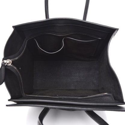 Celine Drummed Calfskin Micro Luggage Black 4 of 10
