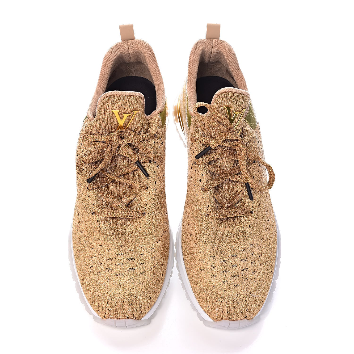 Louis Vuitton Technical Knit V.N.R Sneakers 9.5 Gold 10 of 11