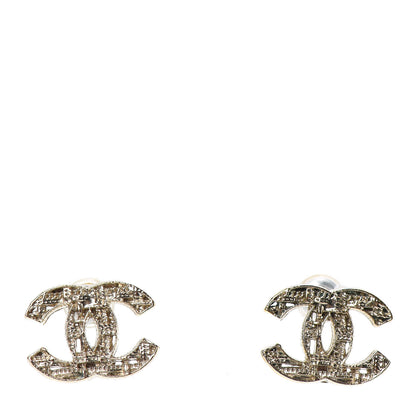 Chanel Tweed Effect CC Earrings Gold 1 of 4