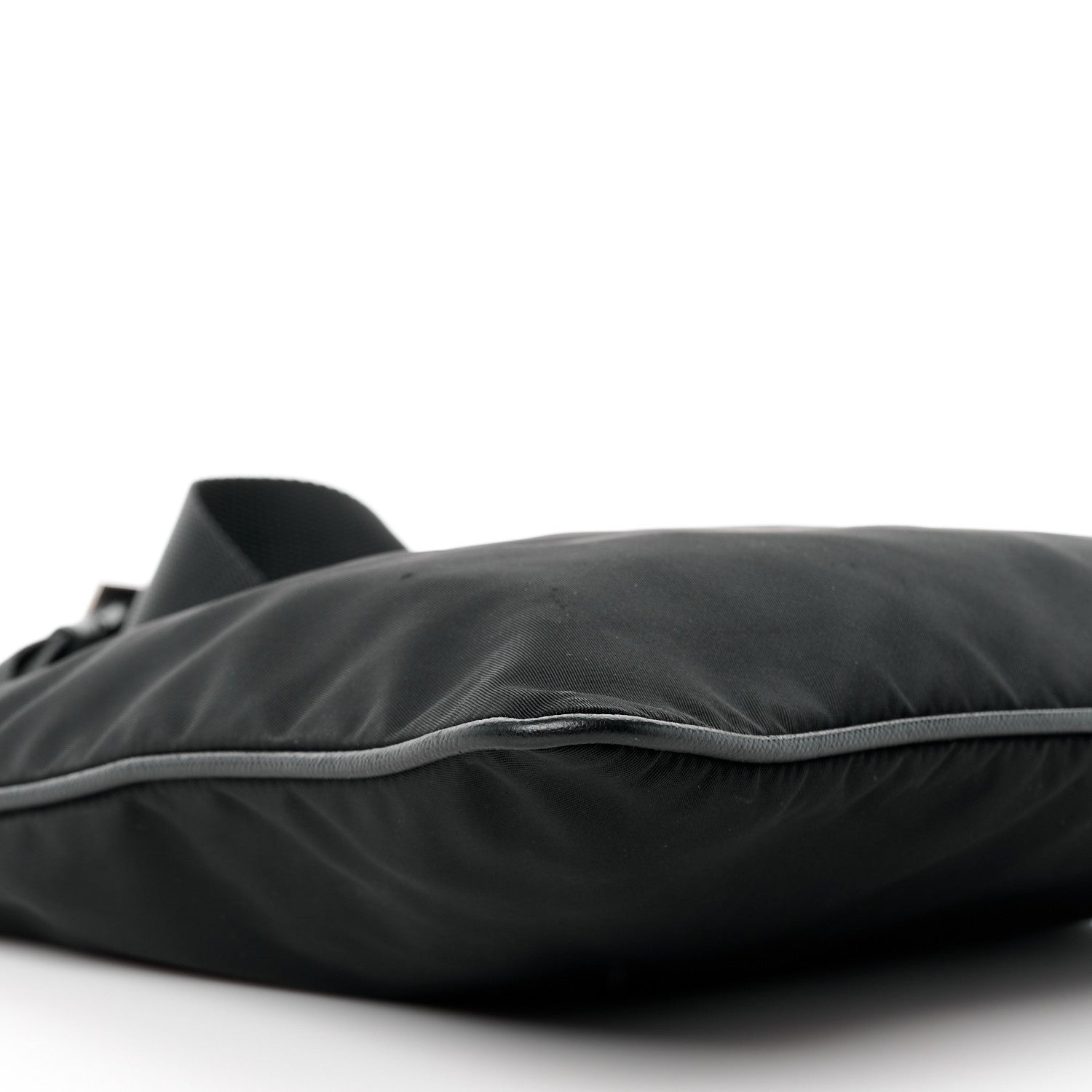 Prada Tessuto Nylon Saffiano Flat Messenger Bag Black 10 of 12