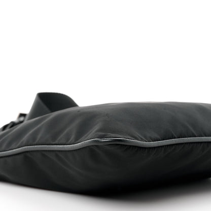 Prada Tessuto Nylon Saffiano Flat Messenger Bag Black 10 of 12