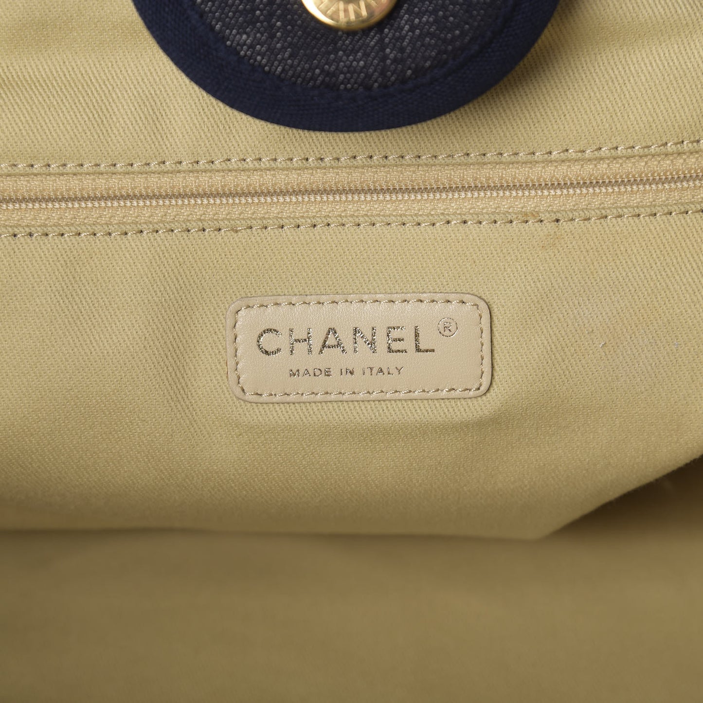 Denim Medium Deauville Tote Dark Blue