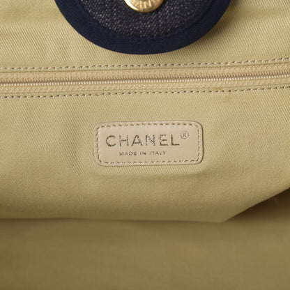 Chanel Denim Medium Deauville Tote Dark Blue 9 of 11