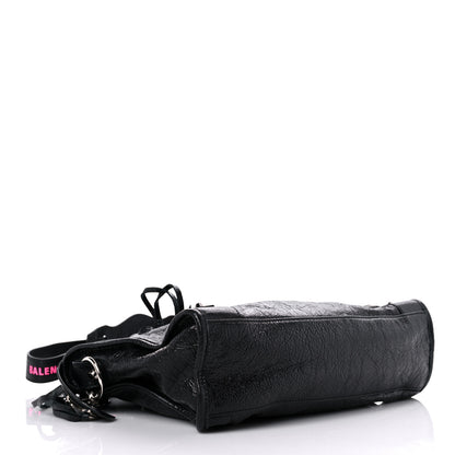 Balenciaga Agneau Classic Silver Hardware S City Logo Strap Black Pink 4 of 12