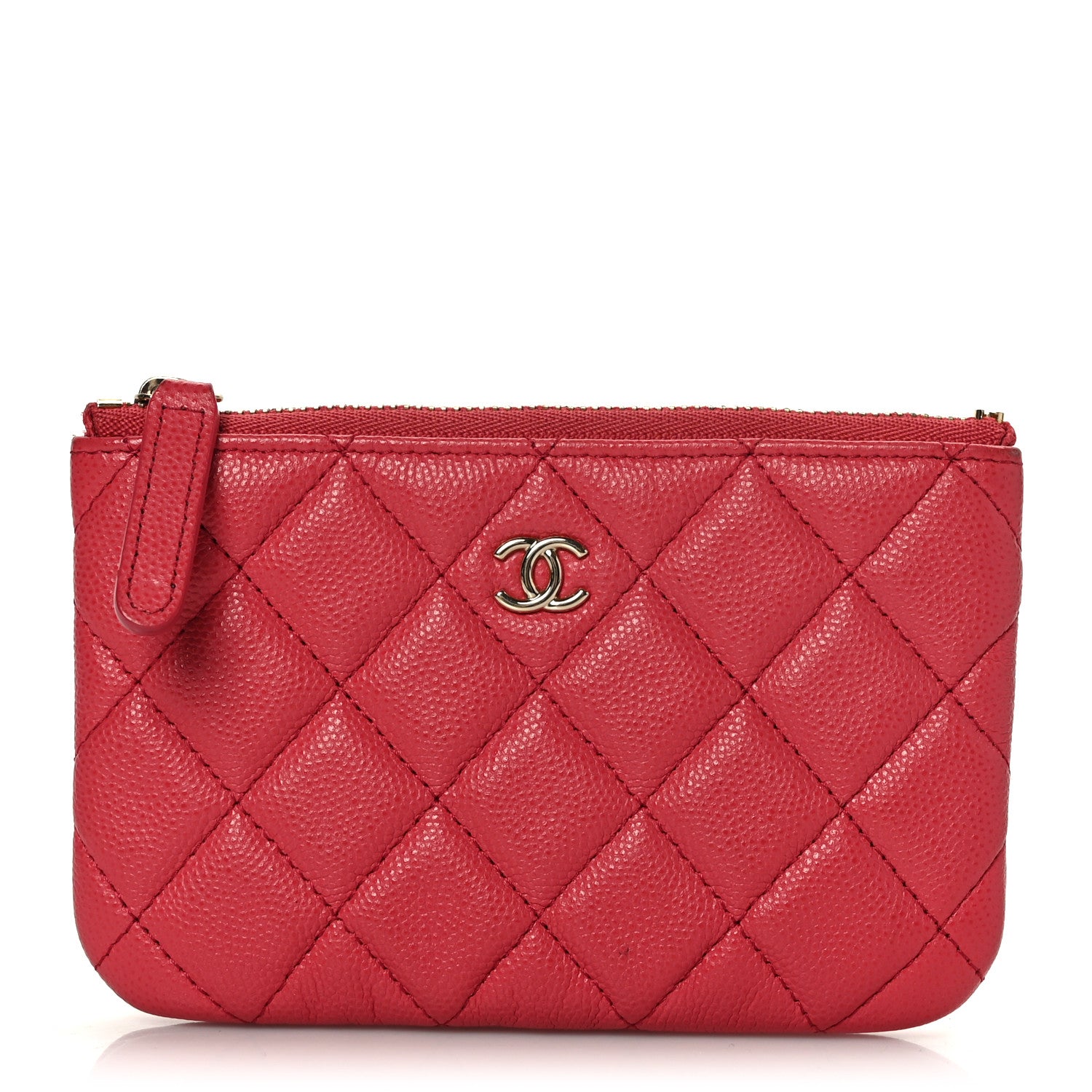 Chanel Iridescent Caviar Quilted Small Cosmetic Case Dark Pink 1 of 7