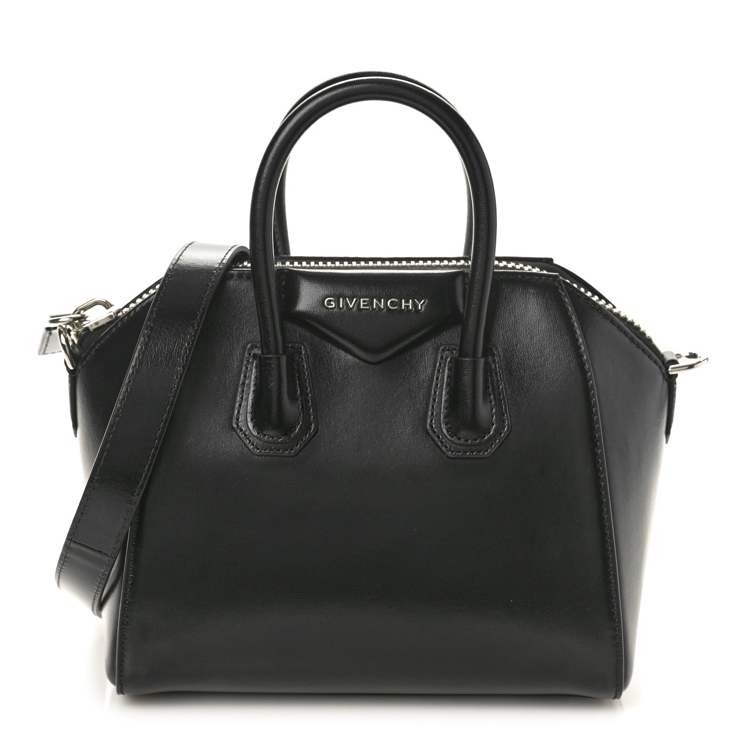 Givenchy Shiny Lord Calfskin Mini Antigona Black 1 of 10