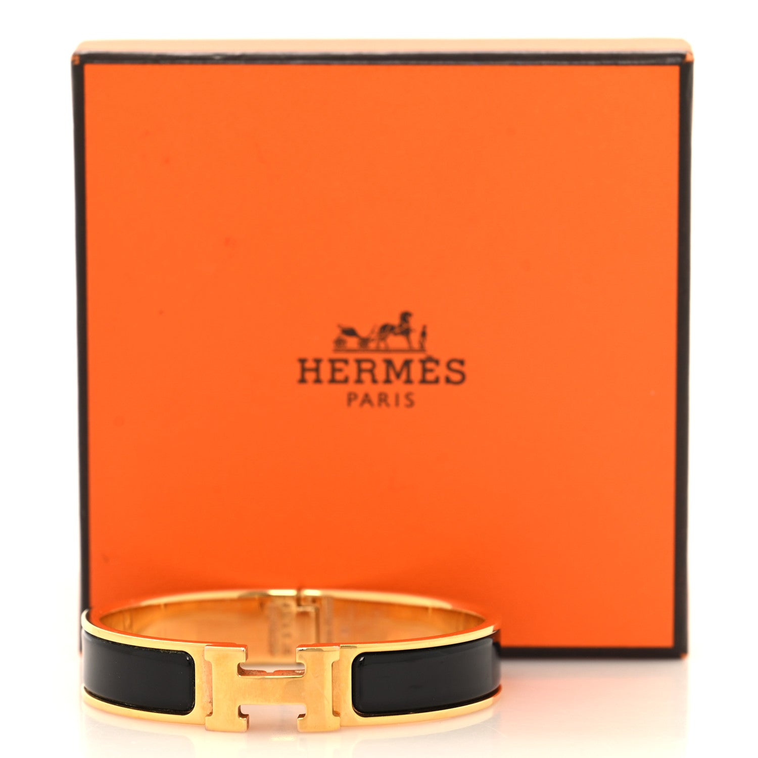 Hermes Enamel Narrow Clic Clac H Bracelet PM Black 5 of 5