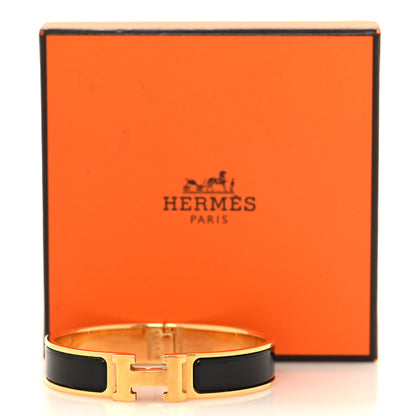 Hermes Enamel Narrow Clic Clac H Bracelet PM Black 5 of 5