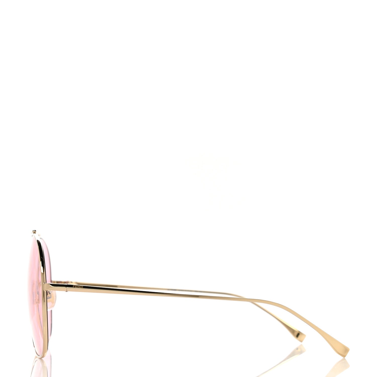 Fendi Metal FF Family Aviator Sunglasses FF0407 Pink 3 of 7