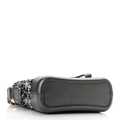 Chanel Sequin Calfskin Small Gabrielle Hobo Black 4 of 10