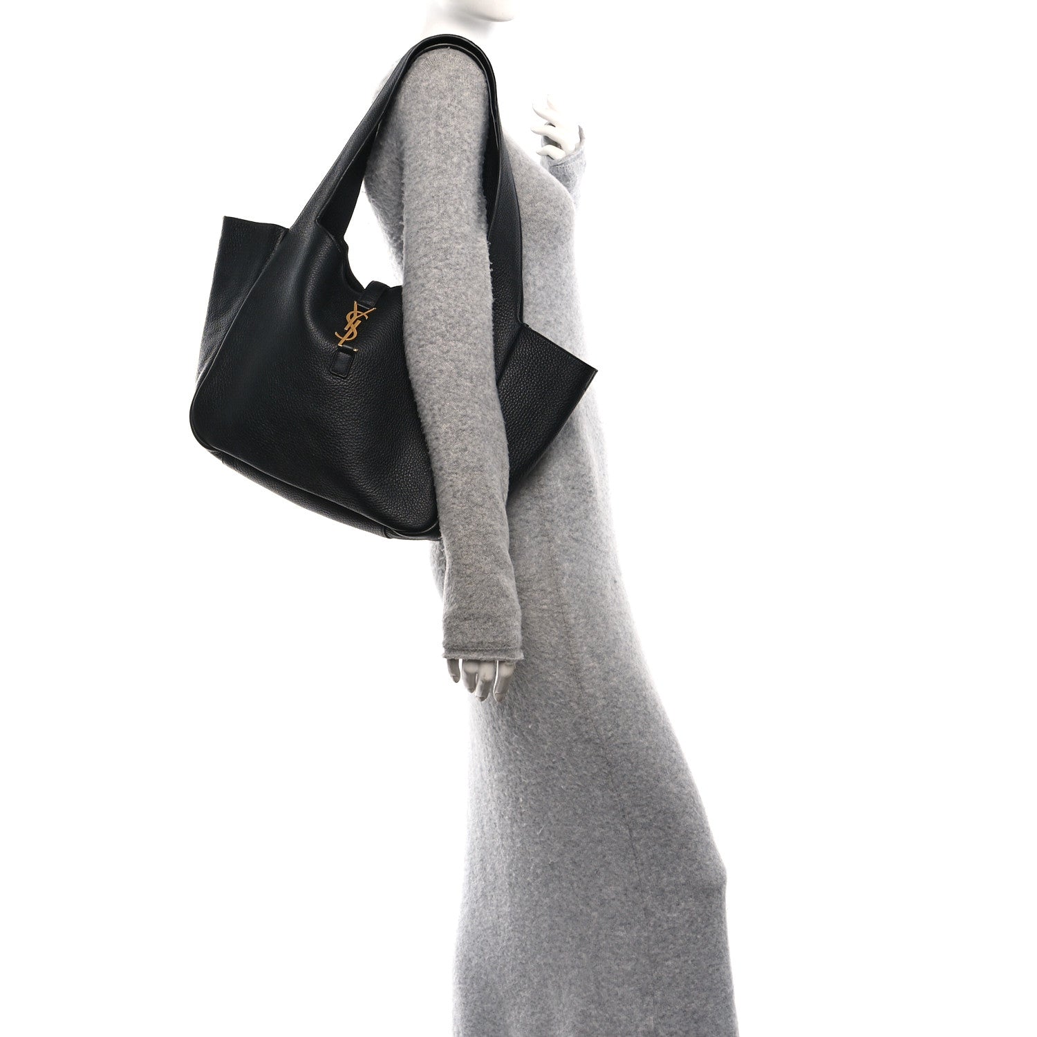 Saint Laurent Grained Deerskin Bea Tote Black 2 of 10