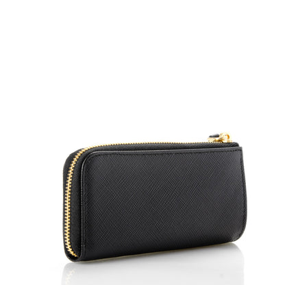 Prada Saffiano Zip Key Pouch Nero Black 3 of 7