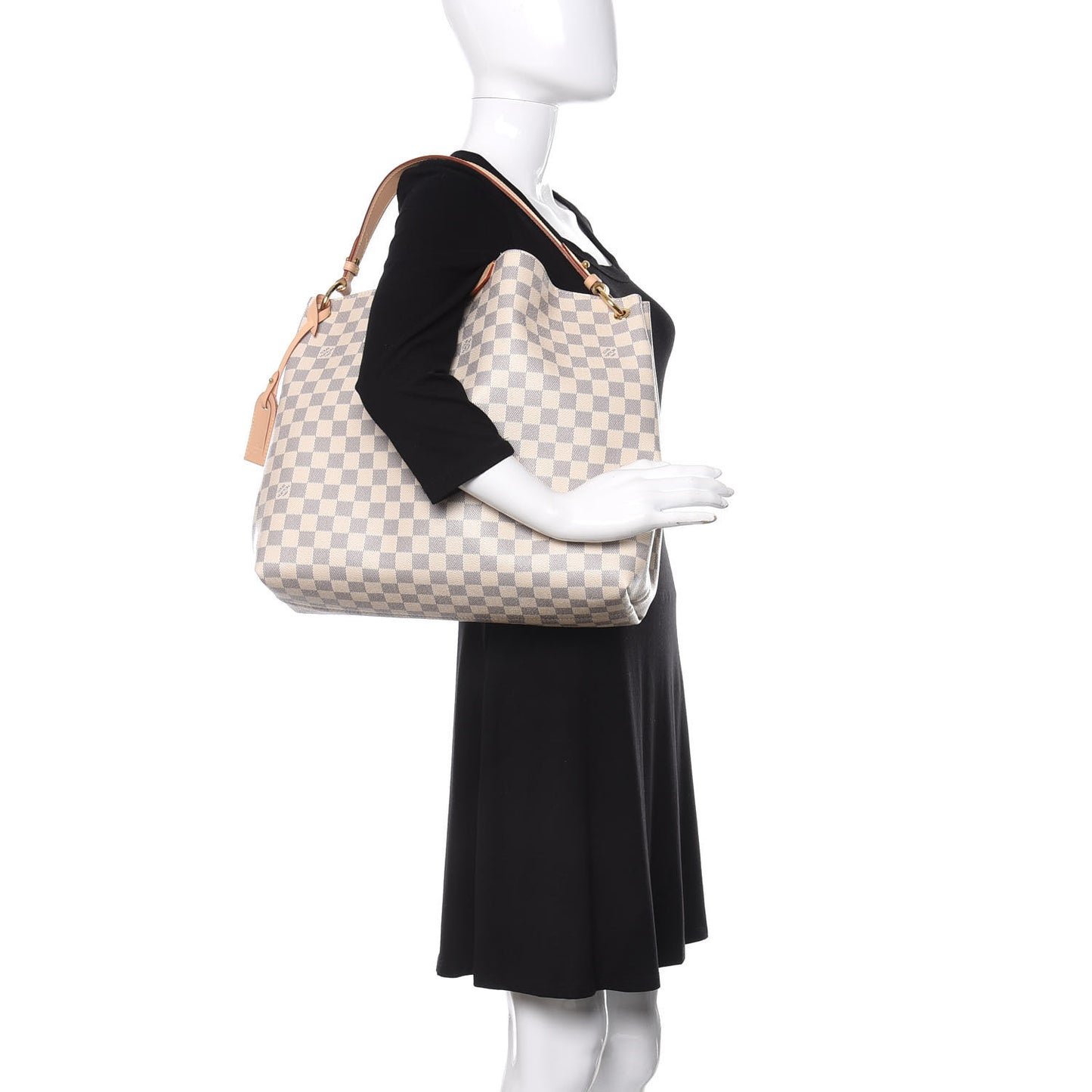 Damier Azur Graceful MM Rose Ballerine