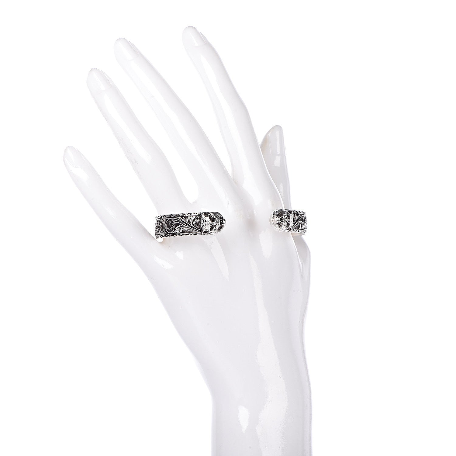 Gucci Sterling Silver Tiger Cuff Bracelet 2 of 5