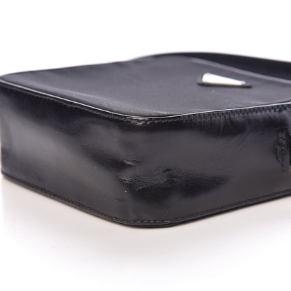 Prada Tessuto Nylon Glace Calfskin Crossbody Bag Black 11 of 11