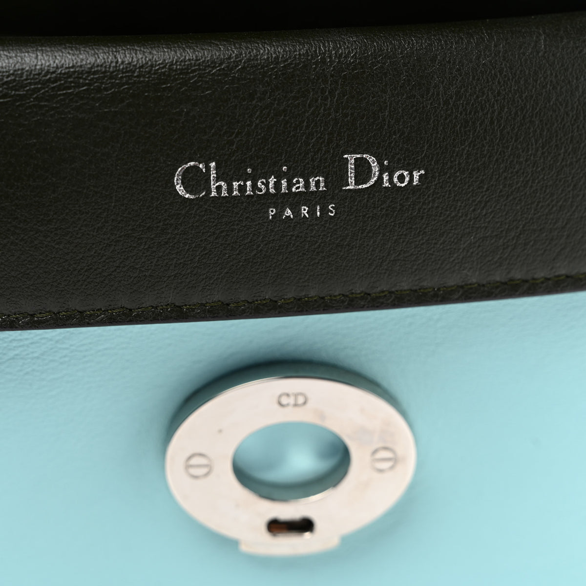 Smooth Calfskin Mini Be Dior Flap Blue
