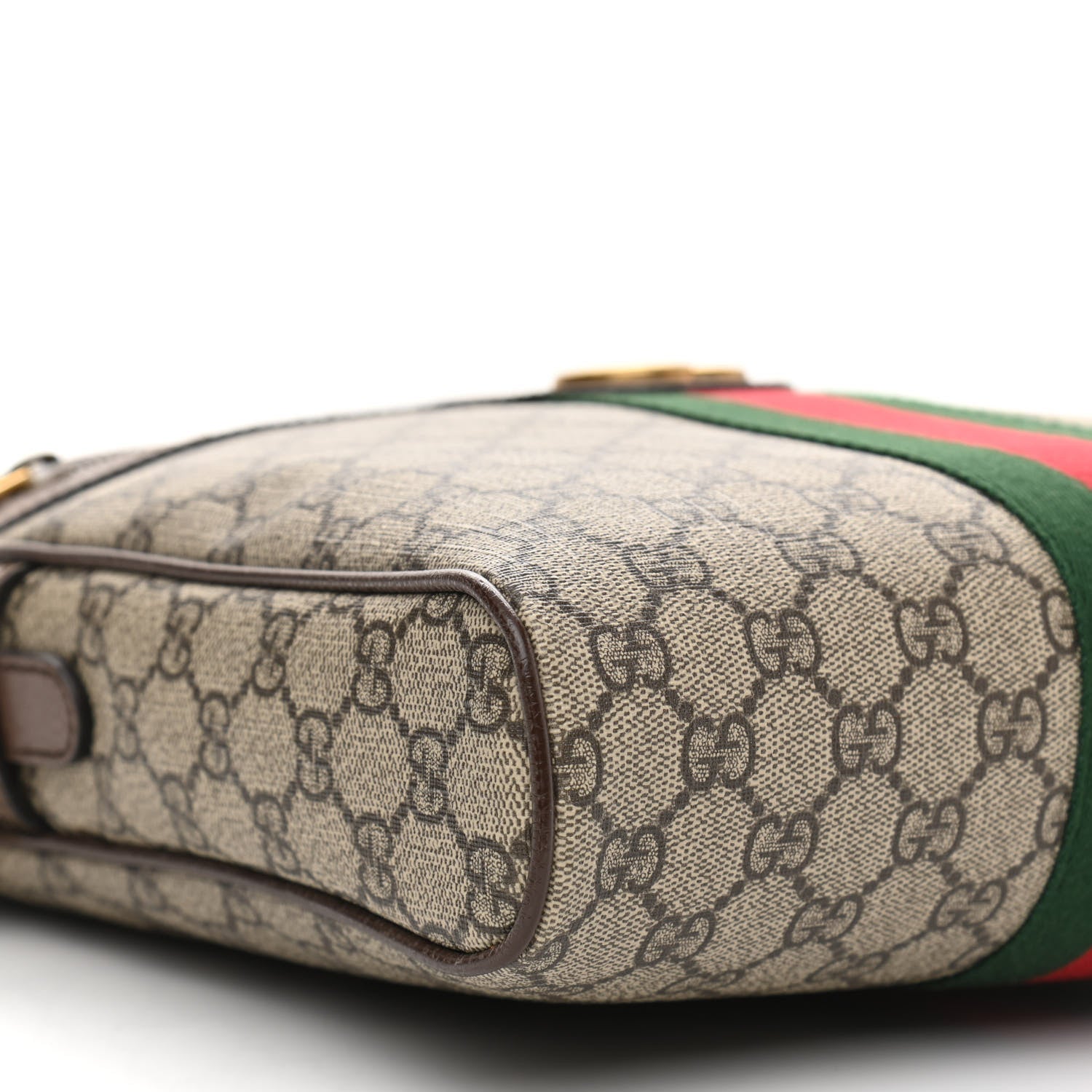 Gucci GG Supreme Monogram Web Medium Ophidia Messenger Bag Brown 10 of 14