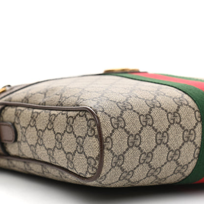 Gucci GG Supreme Monogram Web Medium Ophidia Messenger Bag Brown 10 of 14