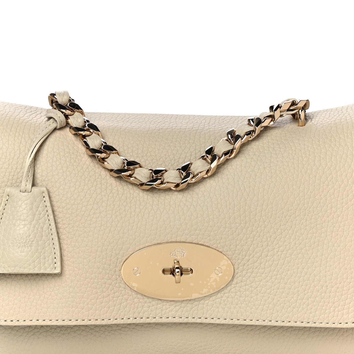 Small Classic Grain Calfskin Medium Lily Flap Grey
