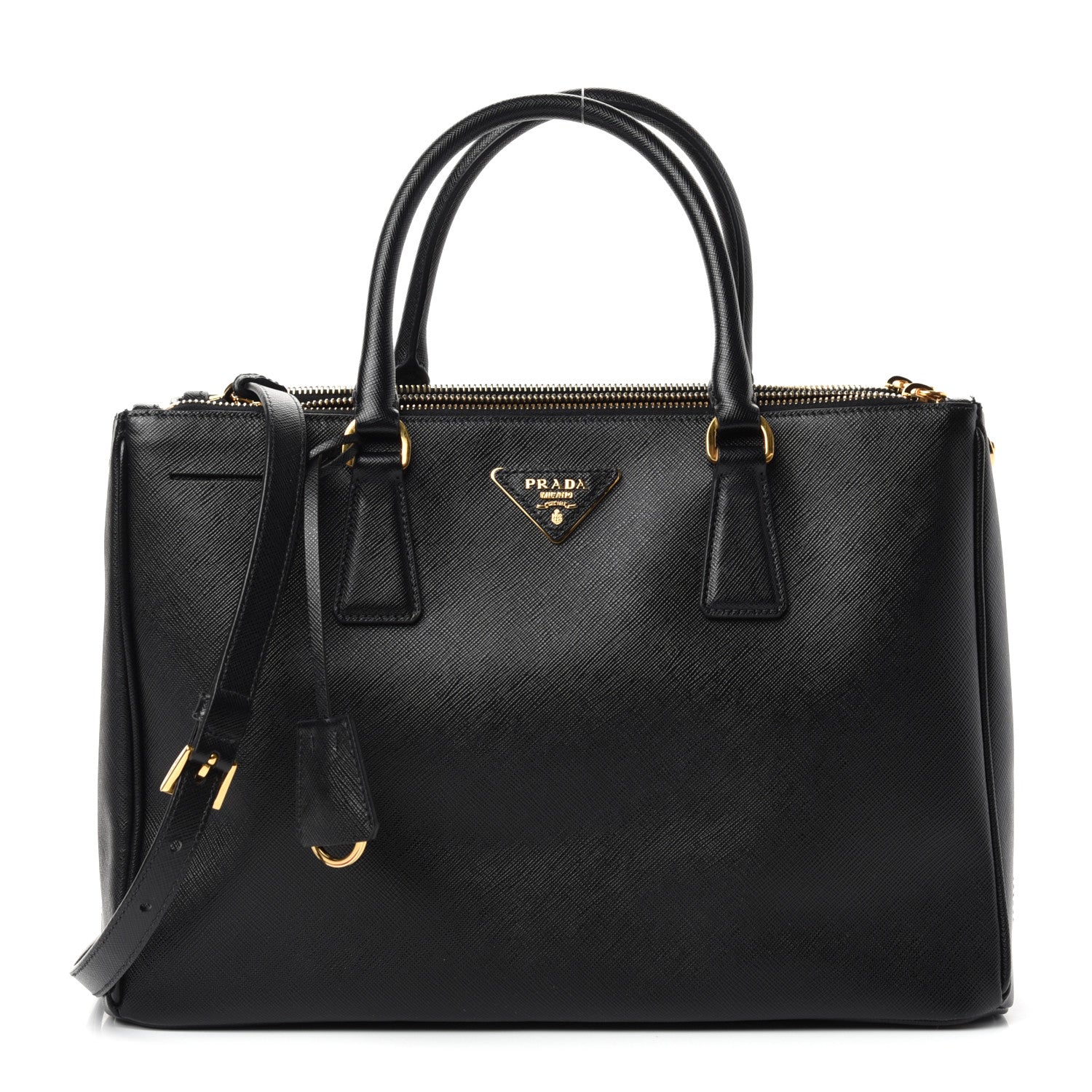 Prada Saffiano Medium Galleria Double Zip Tote Black 1 of 10